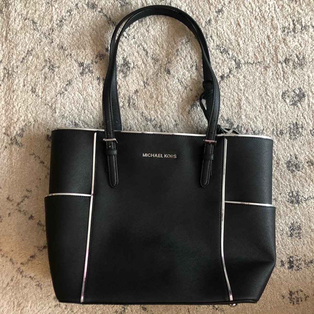 Black & Silver Michael Kors Tote